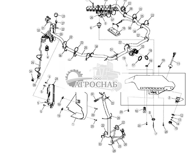 Жгут проводов кабины (ручное управление) - ST2576 103.jpg